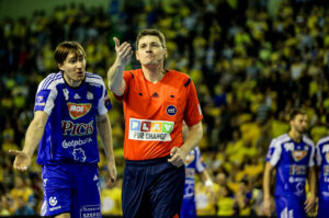 06.03.2016. Ostatnia kolejka fazy grupowej LM: Vive Tauron - Pick Szeged. Kielczanie zwyciężyli z wynikiem 27:26 (12:16). / Wojciech Habdas / Radio Kielce