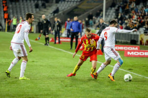 08.03.2016. Mecz 25. kolejki Ekstraklasy: Korona Kielce - Wisła Kraków. Łukasz Sierpina / Wojciech Habdas / Radio Kielce