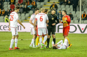 08.03.2016. Mecz 25. kolejki Ekstraklasy: Korona Kielce - Wisła Kraków / Wojciech Habdas / Radio Kielce