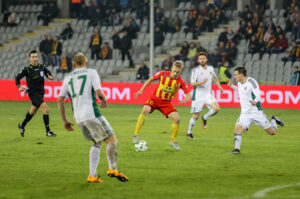 11.03.2016 Kielce. 27. kolejka Ekstraklasy: Korona Kielce - Śląsk Wrocław. Bartłomiej Pawłowski / Wojciech Habdas / Radio Kielce