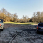 16.3.2016 Kielce. Rozjeżdżony trawnik przy Skateparku na Kadzielni. / Wojciech Habdas / Radio Kielce