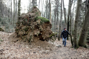 19.3.2016 Św. Krzyż. Ekstremalna Droga Krzyżowa. Ostatnie kilkaset metrów przed celem. / Wojciech Habdas / Radio Kielce