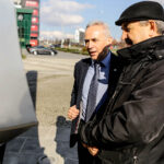 23.3.2016 Kielce. Ponownie odsłonięto Obelisk Laserowyh Technologii Metali przy Politechnice Świętokrzyskiej. / Wojciech Habdas / Radio Kielce