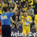 26.3.2016 Kielce. Piłkarze ręczni Vive Tauronu Kielce awansowali do ćwierćfinału Ligi Mistrzów. W rewanżowym meczu 1/8 finału tych rozgrywek kielczanie pokonali Mieszkow Brześć 33:30 (14:14). / Wojciech Habdas / Radio Kielce