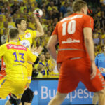 26.3.2016 Kielce. Piłkarze ręczni Vive Tauronu Kielce awansowali do ćwierćfinału Ligi Mistrzów. W rewanżowym meczu 1/8 finału tych rozgrywek kielczanie pokonali Mieszkow Brześć 33:30 (14:14). / Wojciech Habdas / Radio Kielce