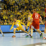 26.3.2016 Kielce. Piłkarze ręczni Vive Tauronu Kielce awansowali do ćwierćfinału Ligi Mistrzów. W rewanżowym meczu 1/8 finału tych rozgrywek kielczanie pokonali Mieszkow Brześć 33:30 (14:14). / Wojciech Habdas / Radio Kielce