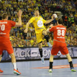 26.3.2016 Kielce. Piłkarze ręczni Vive Tauronu Kielce awansowali do ćwierćfinału Ligi Mistrzów. W rewanżowym meczu 1/8 finału tych rozgrywek kielczanie pokonali Mieszkow Brześć 33:30 (14:14). / Wojciech Habdas / Radio Kielce