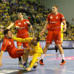 26.3.2016 Kielce. Piłkarze ręczni Vive Tauronu Kielce awansowali do ćwierćfinału Ligi Mistrzów. W rewanżowym meczu 1/8 finału tych rozgrywek kielczanie pokonali Mieszkow Brześć 33:30 (14:14). / Wojciech Habdas / Radio Kielce