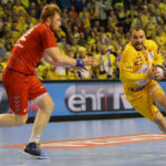 26.3.2016 Kielce. Piłkarze ręczni Vive Tauronu Kielce awansowali do ćwierćfinału Ligi Mistrzów. W rewanżowym meczu 1/8 finału tych rozgrywek kielczanie pokonali Mieszkow Brześć 33:30 (14:14). / Wojciech Habdas / Radio Kielce