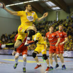 26.3.2016 Kielce. Piłkarze ręczni Vive Tauronu Kielce awansowali do ćwierćfinału Ligi Mistrzów. W rewanżowym meczu 1/8 finału tych rozgrywek kielczanie pokonali Mieszkow Brześć 33:30 (14:14). / Wojciech Habdas / Radio Kielce