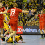 26.3.2016 Kielce. Piłkarze ręczni Vive Tauronu Kielce awansowali do ćwierćfinału Ligi Mistrzów. W rewanżowym meczu 1/8 finału tych rozgrywek kielczanie pokonali Mieszkow Brześć 33:30 (14:14). / Wojciech Habdas / Radio Kielce