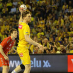 26.3.2016 Kielce. Piłkarze ręczni Vive Tauronu Kielce awansowali do ćwierćfinału Ligi Mistrzów. W rewanżowym meczu 1/8 finału tych rozgrywek kielczanie pokonali Mieszkow Brześć 33:30 (14:14). / Wojciech Habdas / Radio Kielce