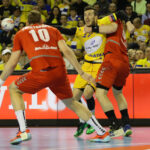 26.3.2016 Kielce. Piłkarze ręczni Vive Tauronu Kielce awansowali do ćwierćfinału Ligi Mistrzów. W rewanżowym meczu 1/8 finału tych rozgrywek kielczanie pokonali Mieszkow Brześć 33:30 (14:14). / Wojciech Habdas / Radio Kielce