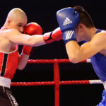 30.3.2016 Kielce. "Wielka Gala Boksu”. Druga z walk seniorskich. / Wojciech Habdas / Radio Kielce