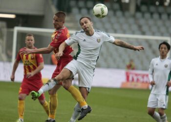 16.04.2016. Korona Kielce - Śląsk Wrocław. Vlastimir Jovanović / Jarosław Kubalski / Radio Kielce