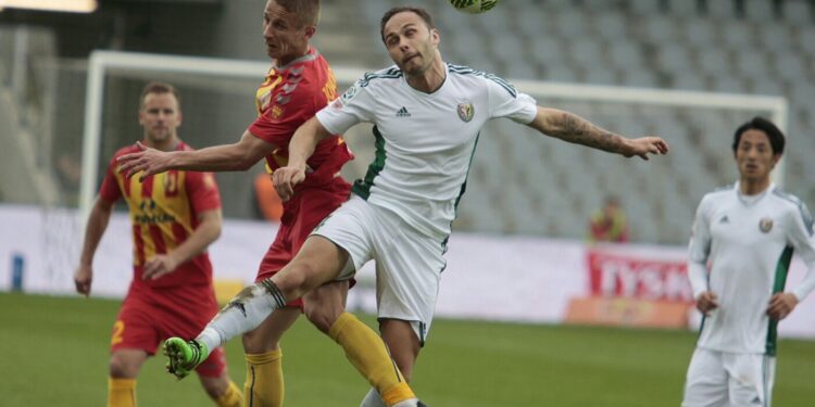 16.04.2016. Korona Kielce - Śląsk Wrocław. Vlastimir Jovanović / Jarosław Kubalski / Radio Kielce