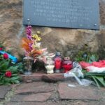 10.04.2016. 6. rocznica katastrofy smoleńskiej. Uroczystości przed obeliskiem przy ul. Grabinów w Kielcach / Karol Żak / Radio Kielce