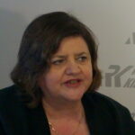 07.04.2016. Konferencja prasowa, podczas której zaprezentowana została nowa ramówka Radia Kielce. Kierownik redakcji publicystyki Ewa Okońska / Kamil Król / Radio Kielce