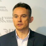 07.04.2016. Konferencja prasowa, podczas której zaprezentowana została nowa ramówka Radia Kielce. Kierownik redakcji informacji Marek Orkisz / Kamil Król / Radio Kielce