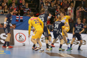 23.04.2016. Pierwszy meczu ćwierćfinału Ligi Mistrzów: SG Flensburg Handewitt - Vive Tauron Kielce / Kamil Król / Radio Kielce