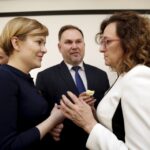 01.04.2016 Kielce. Spotkanie wielkanocne w Ośrodku Myśli Patriotycznej i Obywatelskiej. Posłanka Anna Krupka i wojewoda Agata Wojtyszek. / Jarosław Kubalski / Radio Kielce