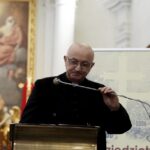 02.04.2016 Święty Krzyż. Dziedzictwo Świętego Krzyża. Sympozjum naukowe w 1050 rocznicę Chrztu Polski. Ojciec superior Zygfryd Wiecha. / Jarosław Kubalski / Radio Kielce