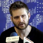 04.04.2016 Kielce. Kielecki Teatr Tańca - konferencja dot. XVI Festiwalu Tańca oraz dwóch spektakli premierowych. Choreograf Robert Bondara. / Jarosław Kubalski / Radio Kielce