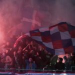 09.04.2016 Kielce . Mecz Korona Kielce - Górnik Zabrze. Kibice odpalili race. / Jarosław Kubalski / Radio Kielce