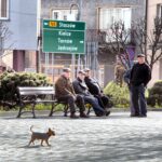 20.04.2016 Chmielnik. Telewizja TRWAM przeprowadzała dziś program interwencyjny z władzami miasta i parlamentarzystami na temat przywrócenia posterunku policji. Rynek. / Jarosław Kubalski / Radio Kielce