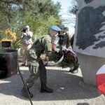 22.04.2016 Dyminy. Uroczystości pod pomnikiem pomordowanych mieszkańców przez Niemców w czasie II wojny światowej. / Jarosław Kubalski / Radio Kielce