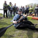 23.04.2016 Mójcza. Zalew. Rozpoczęcie Ogólnopolskiego Spływu Kajakowego Lubrzanką. / Jarosław Kubalski / Radio Kielce