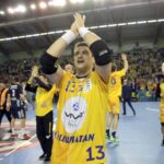 27.04.2016 Kielce. Mecz Ligi Mistrzów Vive Tauron Kielce - SG Flensburg Handewitt. Piłkarze Vive cieszą się ze zwycięstwa. / Jarosław Kubalski / Radio Kielce