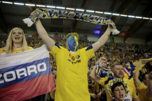 27.04.2016 Kielce. Mecz Ligi Mistrzów Vive Tauron Kielce - SG Flensburg Handewitt. Kibice. / Jarosław Kubalski / Radio Kielce