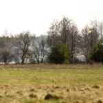 3.4.3016 Lipowica. Po drugiej stronie Bobrzy płoną trawy. / Wojciech Habdas / Radio Kielce