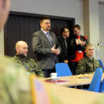 11.4.2016 Kielce. Starostwo Powiatowe. Wizyta żołnierzy z USA. / Wojciech Habdas / Radio Kielce
