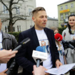 12.4.2016 Kielce. In Vitro dla Kielc - konferencja prasowa. Marcin Chłodnicki. Oleg Magdziarz. / Wojciech Habdas / Radio Kielce