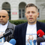 12.4.2016 Kielce. In Vitro dla Kielc - konferencja prasowa. Marcin Chłodnicki. Oleg Magdziarz. / Wojciech Habdas / Radio Kielce