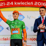 21.4.2016 Skarżysko-Kamienna. Wyścig Szlakiem Walk Majora “Hubala”. Klasyfikacja górska - Jarosław Marycz / Wojciech Habdas / Radio Kielce