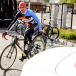 22.4.2016 Tomaszów Mazowiecki. Eryk Latoń z ekipy CCC Sprandi Polkowice został nowym liderem XI Międzynarodowego Wyścigu Kolarskiego "Szlakiem walk majora Hubala". / Wojciech Habdas / Radio Kielce