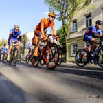 22.4.2016 Tomaszów Mazowiecki. Eryk Latoń z ekipy CCC Sprandi Polkowice został nowym liderem XI Międzynarodowego Wyścigu Kolarskiego "Szlakiem walk majora Hubala". / Wojciech Habdas / Radio Kielce