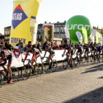 22.4.2016 Tomaszów Mazowiecki. Eryk Latoń z ekipy CCC Sprandi Polkowice został nowym liderem XI Międzynarodowego Wyścigu Kolarskiego "Szlakiem walk majora Hubala". / Wojciech Habdas / Radio Kielce