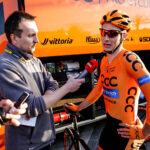 22.4.2016 Tomaszów Mazowiecki. Eryk Latoń z ekipy CCC Sprandi Polkowice został nowym liderem XI Międzynarodowego Wyścigu Kolarskiego "Szlakiem walk majora Hubala". / Wojciech Habdas / Radio Kielce