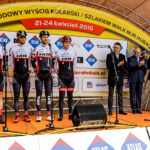 24.4.2016 Końskie. Wyścig Szlakiem Walk Majora Hubala - dzień czwarty. Prezentacja drużyn. / Wojciech Habdas / Radio Kielce