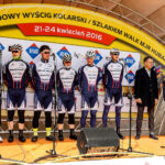 24.4.2016 Końskie. Wyścig Szlakiem Walk Majora Hubala - dzień czwarty. Prezentacja drużyn. / Wojciech Habdas / Radio Kielce