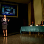 25.4.2016 Kielce. Minister Edukacji Narodowej Anna Zalewska wzięła udział w debacie poświęconej przyszłości edukacji. / Wojciech Habdas / Radio Kielce