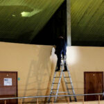 28.4.2016 Kielce. Na dworcu PKS zamontowano oświetlenie kopuły. / Wojciech Habdas / Radio Kielce