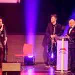 29.4.2016 Kielce. Wręczono jubileuszowe Lary Świętokrzyskie. Na scenie Edyta Strzycka. / Wojciech Habdas / Radio Kielce