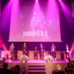 29.4.2016 Kielce. Wręczono jubileuszowe Lary Świętokrzyskie. Na scenie zespół Audiofeels. / Wojciech Habdas / Radio Kielce