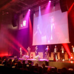 29.4.2016 Kielce. Wręczono jubileuszowe Lary Świętokrzyskie. Na scenie zespół Audiofeels. / Wojciech Habdas / Radio Kielce