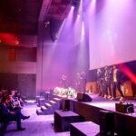 29.4.2016 Kielce. Wręczono jubileuszowe Lary Świętokrzyskie. Na scenie zespół Audiofeels. / Wojciech Habdas / Radio Kielce